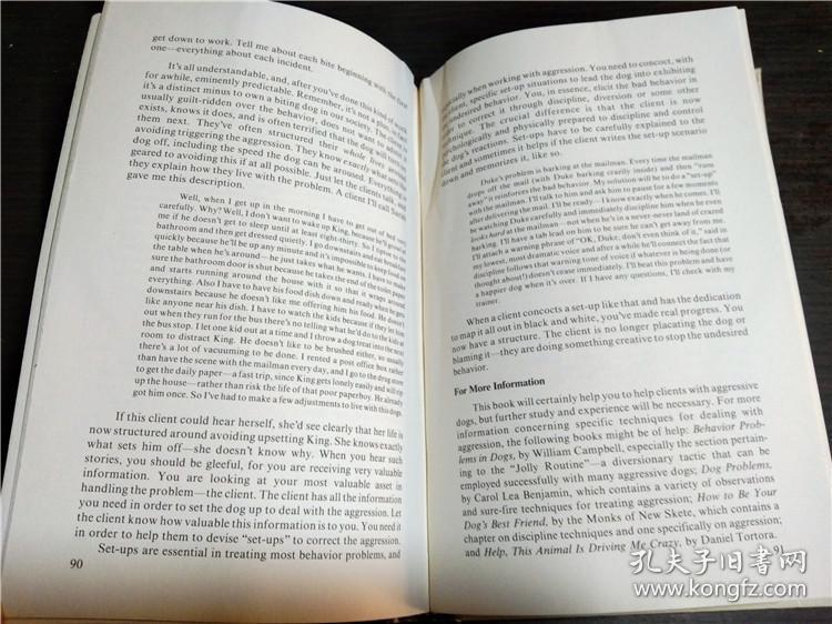 原版英法德意等外文 THE EVANS GUIDE FOR COUNSELING DOG OWNERS 1985年 小16开硬精装