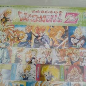 早期怀旧收藏，不干胶贴纸〈龙珠，约25×37㎝