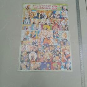 早期怀旧收藏，不干胶贴纸〈龙珠，约25×37㎝