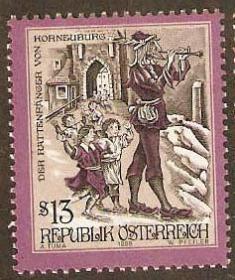 奥地利 1998 民间故事 吹笛人 邮票