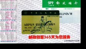 中国邮政明信片.上海邮电.邮政储金