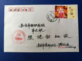 趣味封：2002年GXHP2 “鲜花”个性化邮票首日自然实寄封（2002年11月8日，安庆寄安庆）