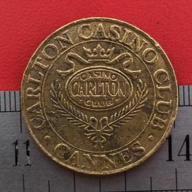 V166旧铜美国卡尔顿赌场俱乐部5美元硬币钱币铜币铜钱器珍藏收藏
