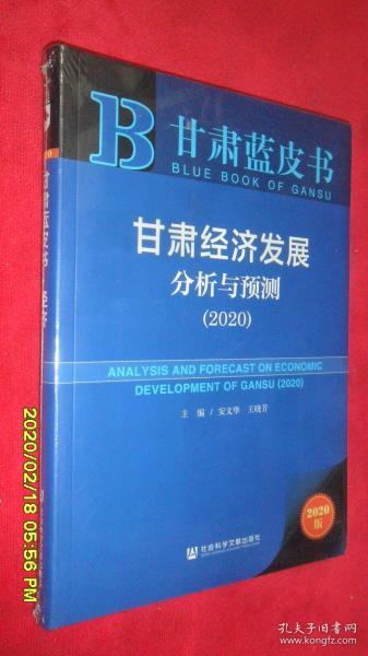 甘肃蓝皮书：甘肃经济发展分析与预测（2020）