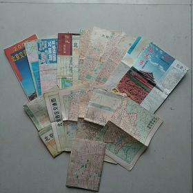 北京市老地图（19张合售）：1972年-2007年，详见描述与图片 —— 共净重400克