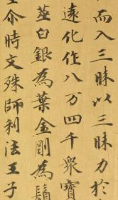 敦煌遗书 大英博物馆 S1876莫高窟 法华七喻多宝塔(妙音菩萨品第二十四)。纸本大小28*935厘米。宣纸原色微喷印制