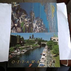 加拿大《渥太华风光》明信片(2张，加拿大出版)