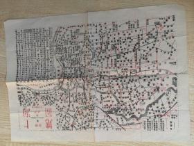 上海最新交通线路地图 1955年出版