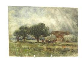 William Samuel Jay antique watercolour painting rural farming landscape scene