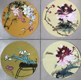 张宁花鸟3套12张
