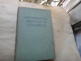 MATHEMATICAL METHODS OF STATISTICS 统计的数学方法（英文原版精装）武汉大学经济信息管理研究所所长冯文权签名藏书