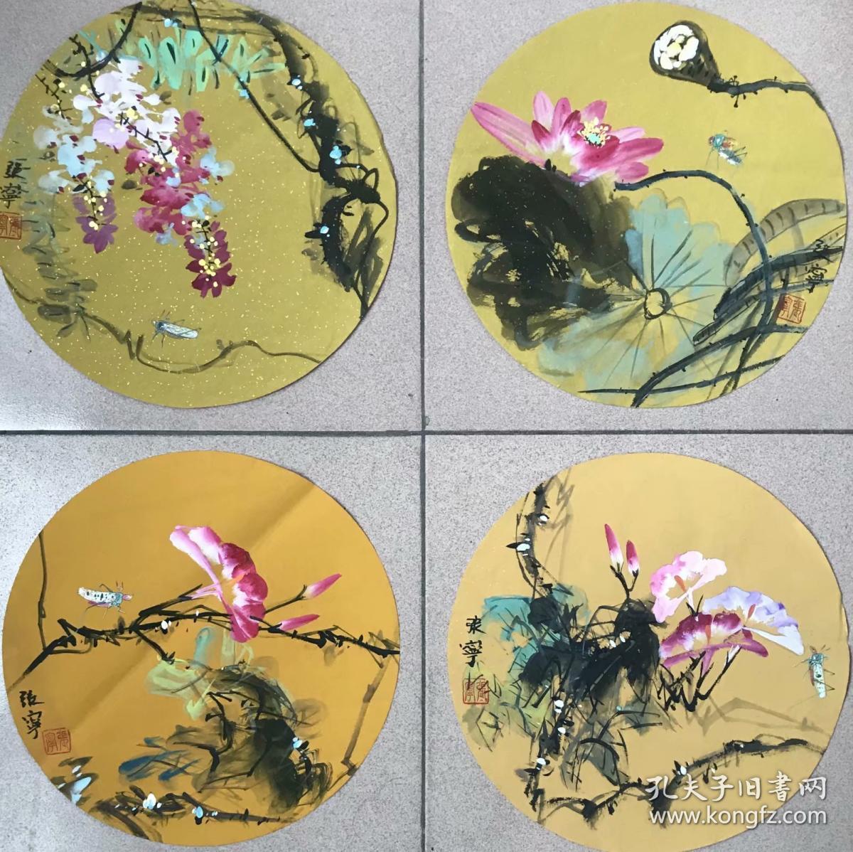 张宁花鸟3套12张