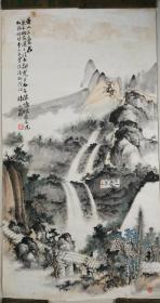 陆元鼎（1908年9月—1998年8月），沪江大学毕业，喜绘画，1921年师从张善孖 、张大千兄弟，为大风堂入室弟子，用笔遒劲古拙，画追宋元，兼以石涛为法，胸罗丘壑，笔墨氤氲。曾任上海文史馆馆员、春江书画院画师、上海市画人协会理事。