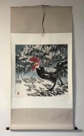 任鸣，陕西省美术家协会会员，西安中国画院画家，手工裱好的作品