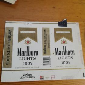 外国烟标 marlboro lights万宝路