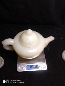 和田玉水壶带个杯子