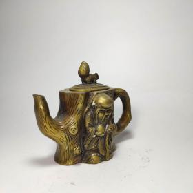黄铜复古寿星壶仿古壶酒壶