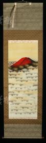 【日本回流】原装旧裱 洋行 水墨画作品 一幅（绢本立轴，画心约3.7平尺，钤印：洋行） HXTX311376