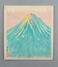 【日本回流】原装精美卡纸 佚名 水墨画作品一幅（纸本镜心）HXTX171142