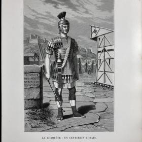 「征服：罗马百夫长」1882年 法兰西民族艺术 木版画 尺寸28*20厘米 / ARTNTN25