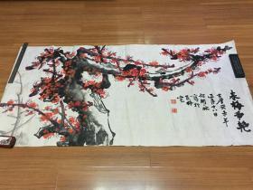 何耀林国画作品【春梅争艳图】