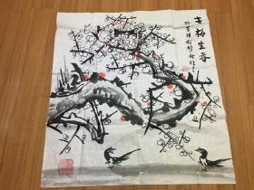 何耀林国画作品【古梅生春图】