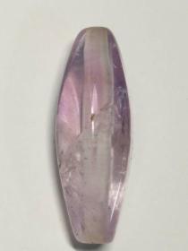 老紫水晶六棱珠1枚，色泽纯正，非常漂亮的一枚配珠。