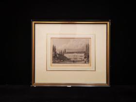 19世纪 柏林的Bellevue宫，钢版画
