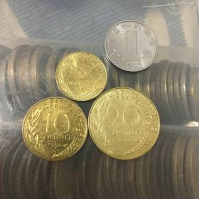 法国硬币播种女神小全套 世界硬币外国硬币纪念币