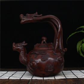 宜兴原矿紫砂壶纯手工九龙茶壶茶具