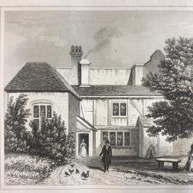 「宾菲尔德 教皇别墅」1860年大不列颠奇景钢版画 尺寸24*15厘米 /DEWD32