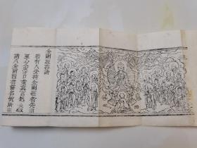 少见--开本小巧，嘉庆戊午瓜月敬刊《护身经》白纸精刻，折装，一册全