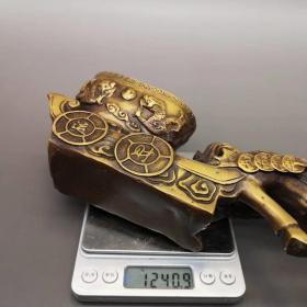 纯铜黄铜马来送财摆件