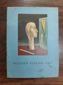 少见  1950年意大利现代艺术《MODERN ITALIAN ART》有签名题跋，款自鉴