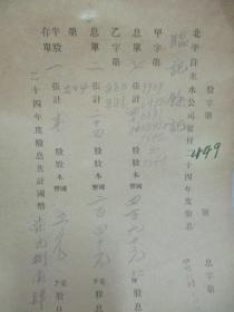 民国 1937年老北京资料 北平自来水公司发付-临记 馀记 1935年度股息存根 一张