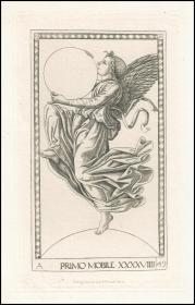 【限量·塔罗牌】1877年杜兰德照相腐蚀铜版画《版画史大珍：原动力》（塔罗牌49），34.7×23.5cm