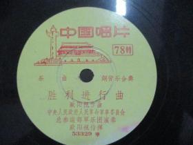 中国唱片社出版 乐曲老唱片一张 《航空员进行曲、胜利进行曲》 尺寸25/25厘米