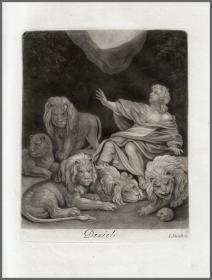 1805年美柔汀铜版画《狮穴中的但以理》，41×27.2cm