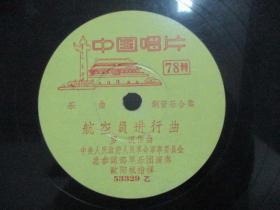 中国唱片社出版 乐曲老唱片一张 《航空员进行曲、胜利进行曲》 尺寸25/25厘米