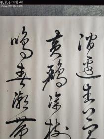 中国书法艺术研究院会员爱新觉罗毓岚书法真迹【韦应物 滁州西涧】书法浑厚圆通，气韵生动，刚柔相济，是收藏必不可少的佳品，尺寸165*70厘米
