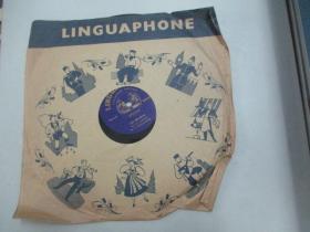 外文老唱片一张  《 LINGUAPHONE 13-14》 尺寸25/25厘米