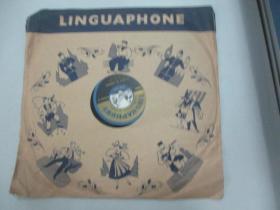 外文老唱片一张 《LINGUAPHONE 11-12》 尺寸25/25厘米