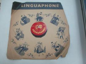 外文老唱片一张 《LINGUAPHONE 23-24》 尺寸25/25厘米