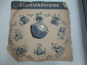 外文老唱片一张 《LINGUAPHONE》 尺寸25/25厘米