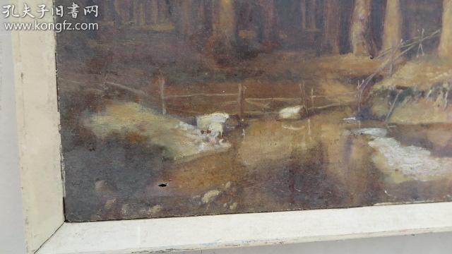原框 风景  油画一幅  画心尺寸66*46厘米