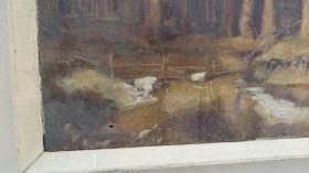 原框 风景  油画一幅  画心尺寸66*46厘米