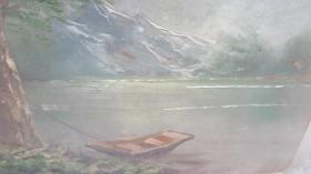 70年代   风景木板 油画一幅  尺寸50*38厘米