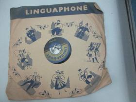 外文老唱片一张 《LINGUAPHONE 21-22》 尺寸25/25厘米