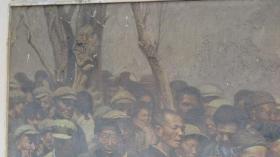 70年代参赛作品 民心。人物众多 尺幅巨大 油画一幅 魏鲁宁曾家民作 魏鲁宁（1952—）擅长油画。 现为中国美术家协会会员，江苏省美术家协会理事，江苏油画艺委会委员，江苏油画协会 画心尺寸170*115厘米