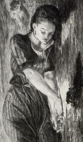 1878年蚀刻版画《薇吉妮之死》，42.4×29.2cm